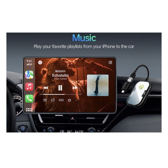 New Wireless CarPlay Adapter for Apple iPhone Converts Factory Wired Car Play - Picture 10 of 12